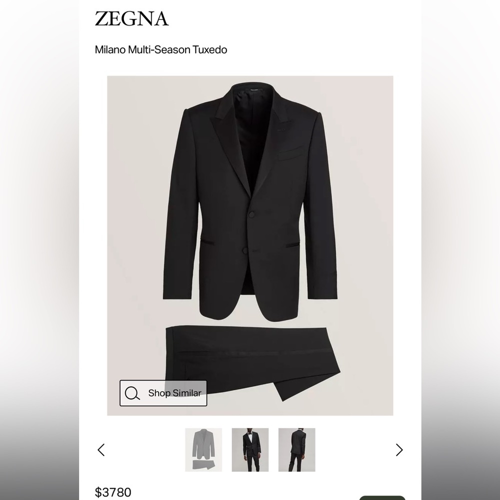 Ermenegildo Zegna Classic Black Tuxedo